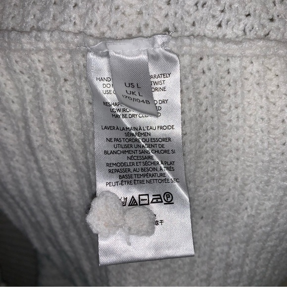 PILCRO ANTHRO Sweater Women’s Large Cowl Neck Oversized Chunky Cozy Ribbed Knit - Picture 7 of 10